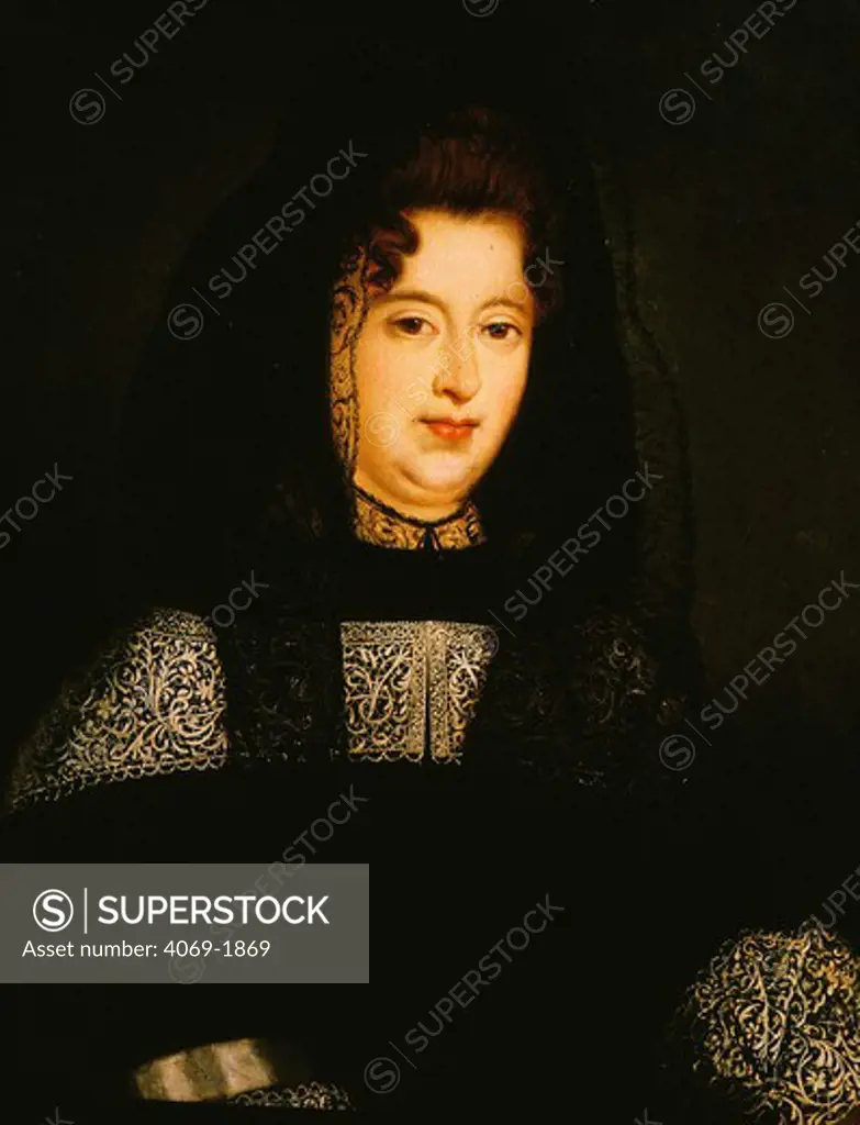 Francoise d'Aubigne Marquise de MAINTENON (1635-1719) Queen of France married Louis XIV, 1684