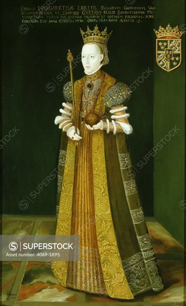 Queen MARGARET Leijonhuvud 1536-51 2nd wife of King Gustavus I Vasa of Sweden by R. Ekblom