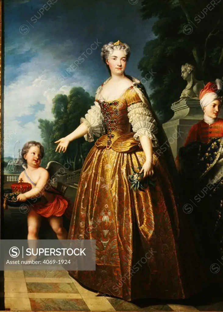 Queen MARIE Leszczinska of France, 1703-68 wife of King Louis XV, 1747 (previously attributed to Van Loo) (MV3754)