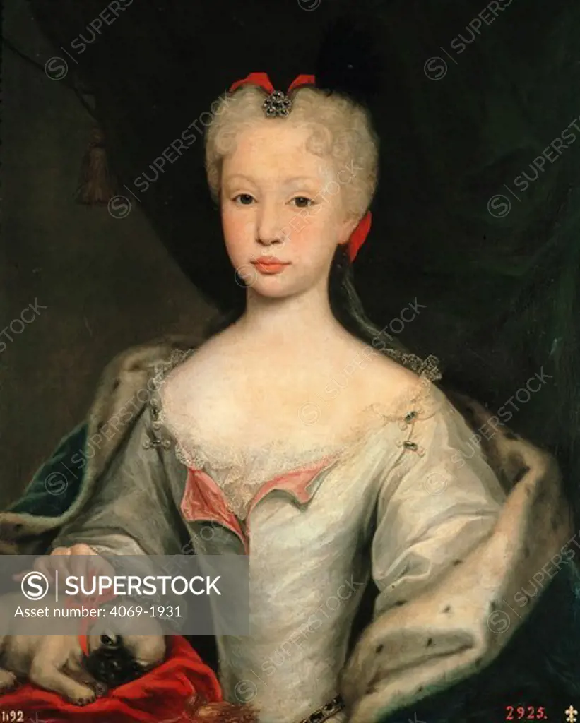 MARIA Barbara of Braganza Portugal, 1711-58, as girl, later wife of King Ferdinand VI of Spain