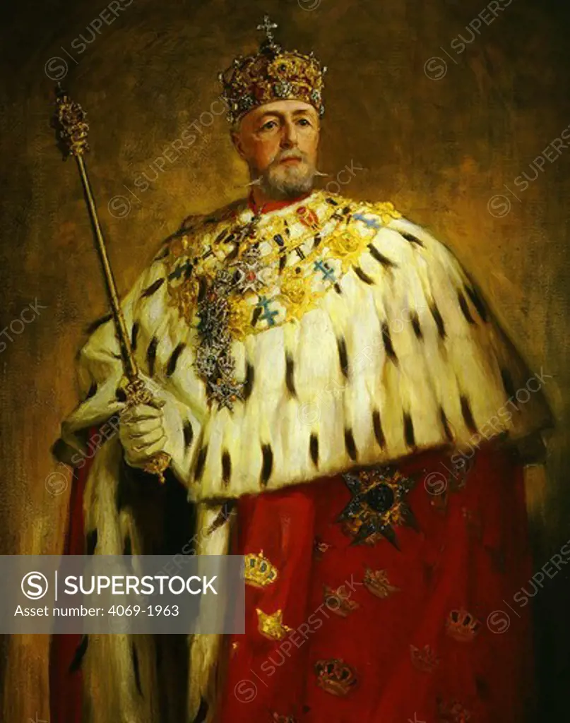 King OSCAR II Frederick of Sweden 1829-1907 by O. Bjorck