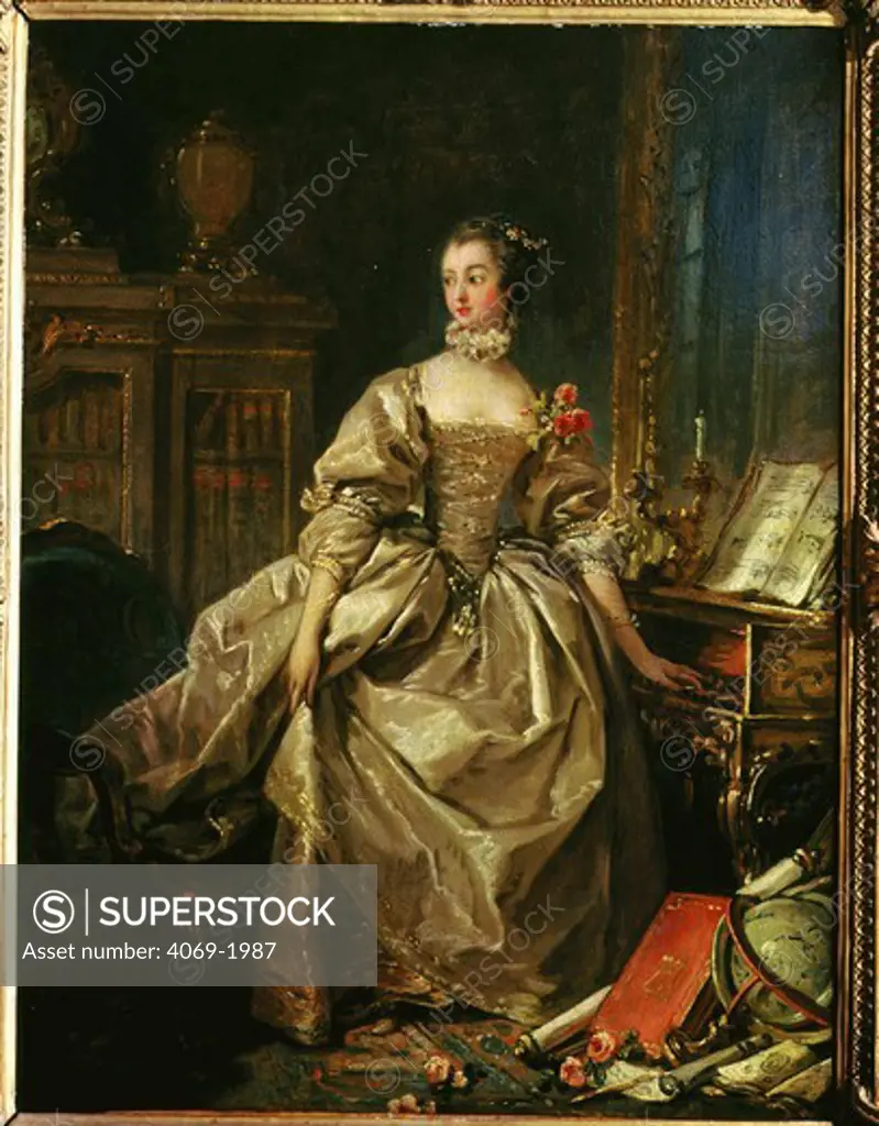 La Marquise de POMPADOUR, 1721-64 French mistress of Louis XV and patron of literature and the arts