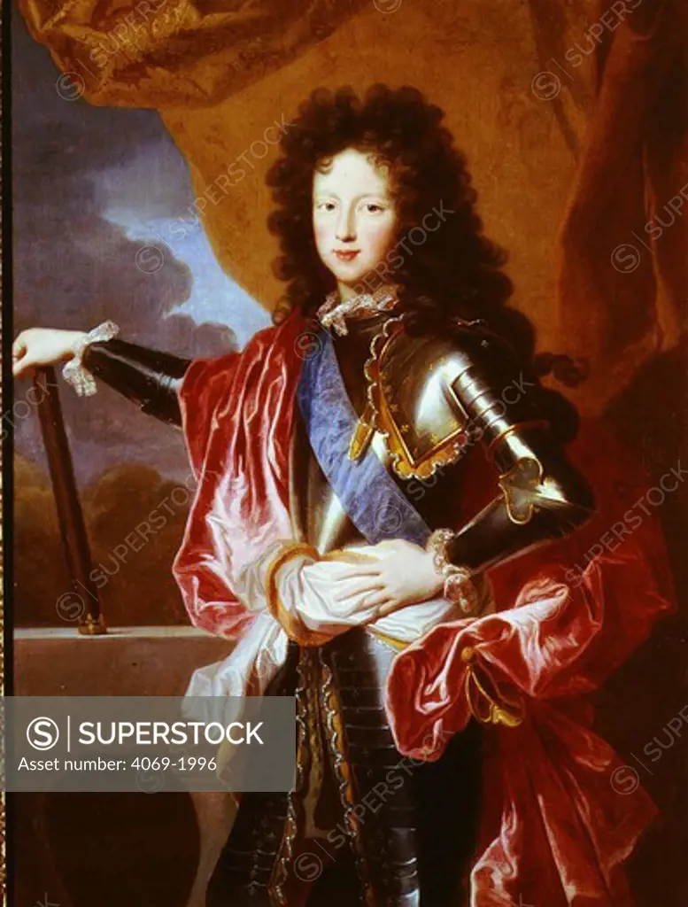 PHILIPPE II Duke of Orleans 1674-1723 Regent of France for Louis XV 1715-23, copy of work painted in 1689 (MV4302)