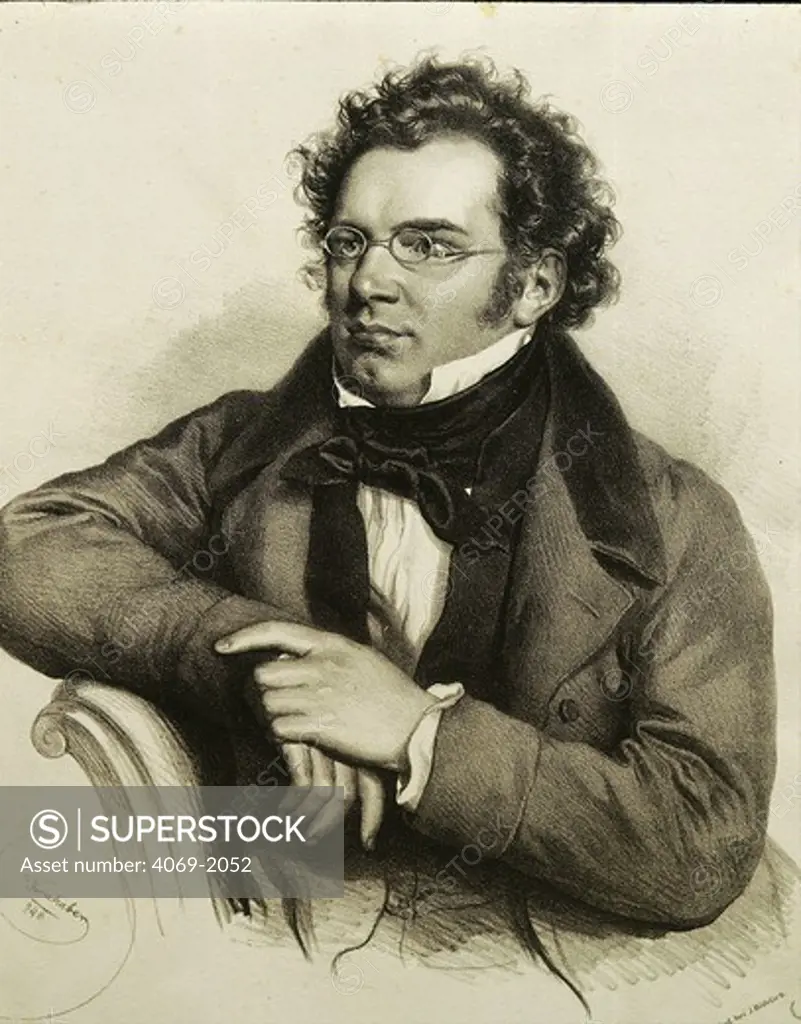 Franz Peter SCHUBERT 1797-1828 Austrian composer, engraving 19th century