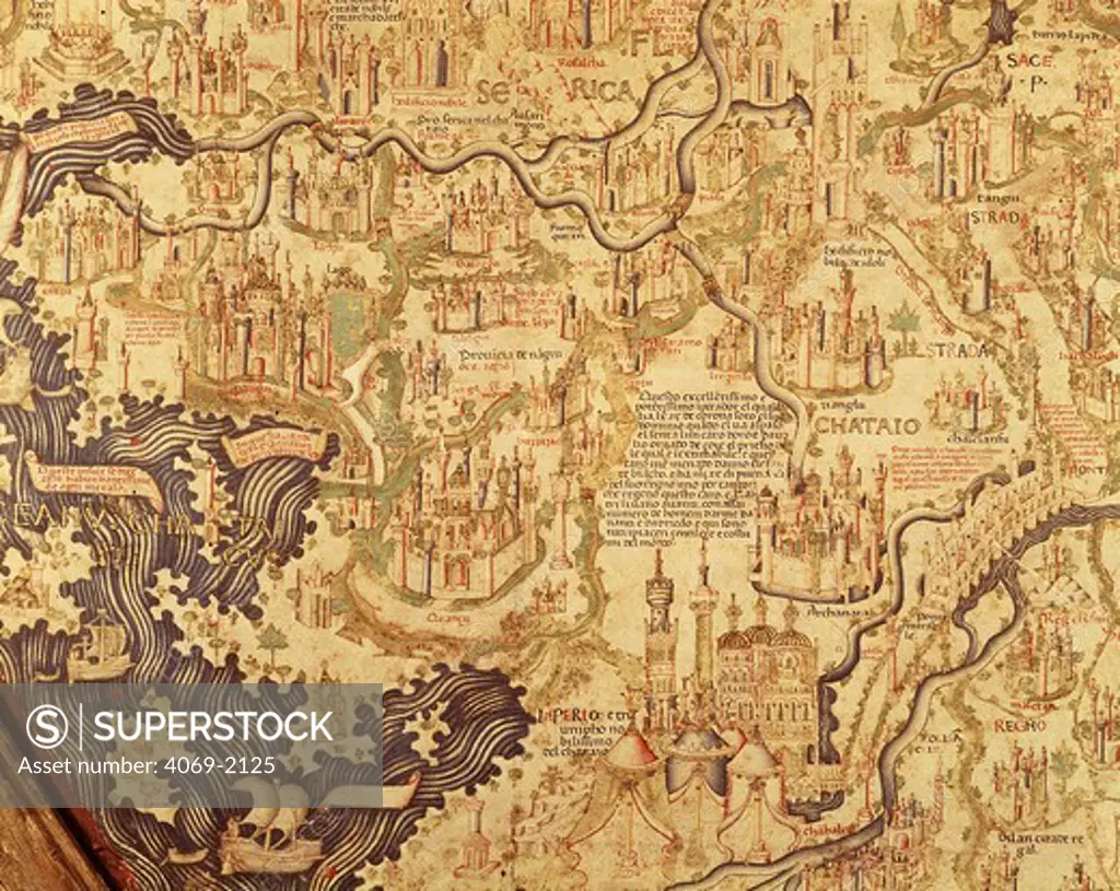 China, from 1449 mappamundi by Fra Mauro