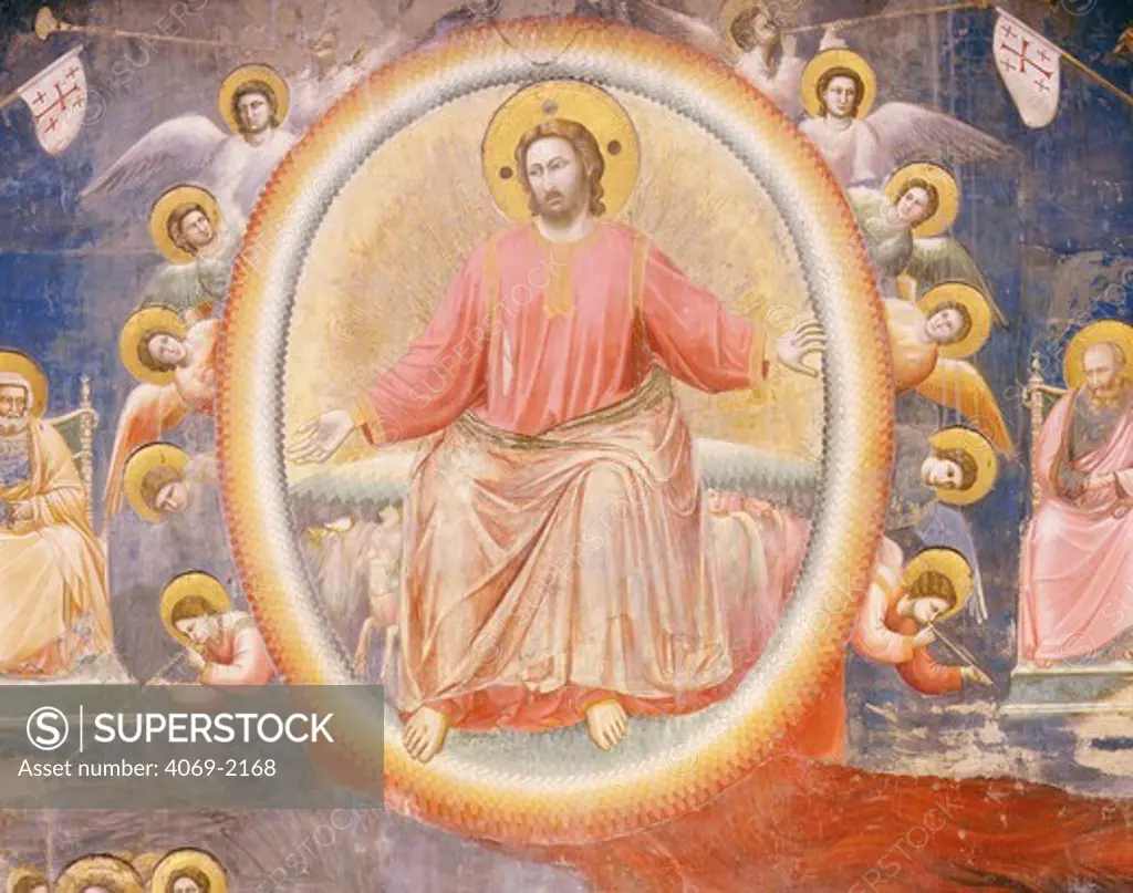 God in judgement, from Last Judgement, fresco, detail