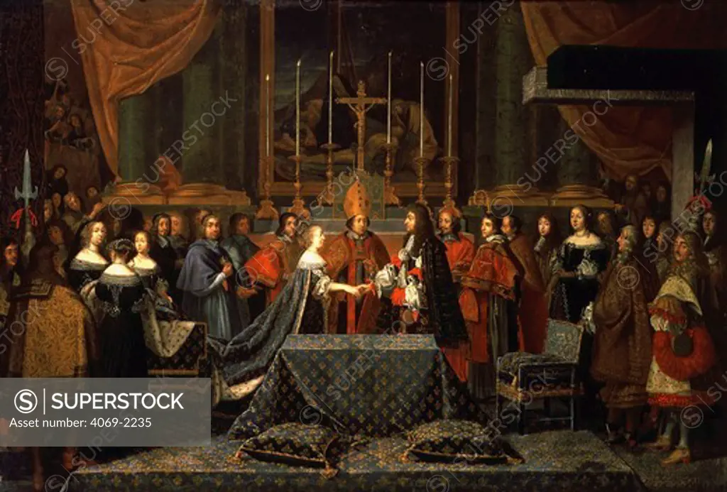 Marriage of LOUIS XIV, 1638-1715 King of France and Marie ThÄrÅse of Austria