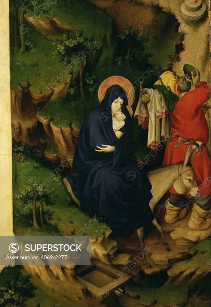 The Flight into Egypt, from retable of the Life of Jesus, from the Charterhouse, Champmol, France