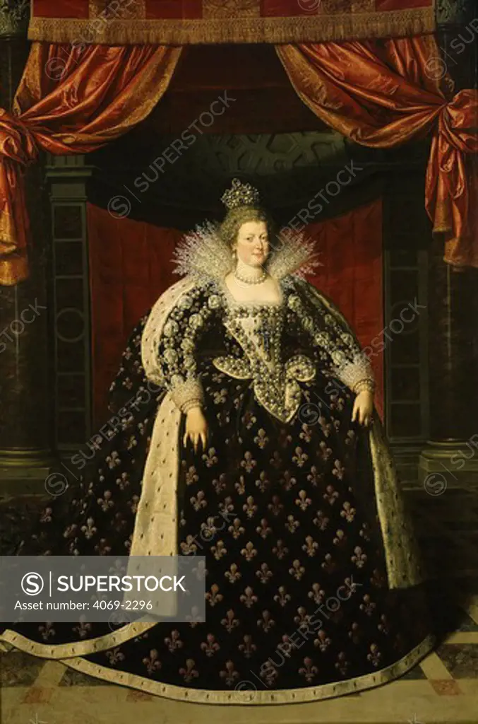 Marie de MEDICI, 1573-1642 Italian Queen Consort of King Henry IV of France, in ceremonial dress