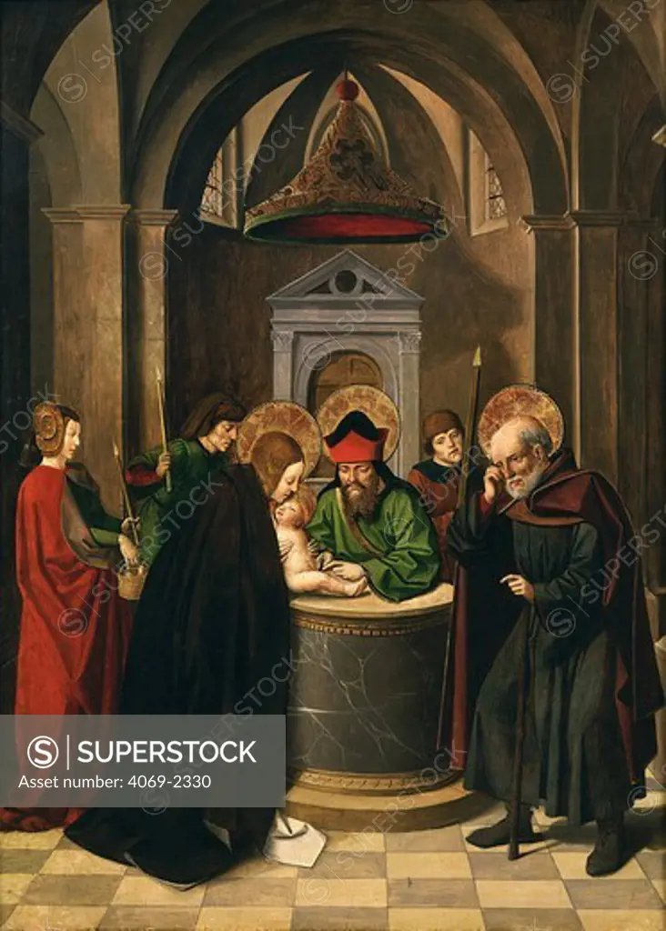Circumcision of Christ (Master of Saint Sebastian identified as Josse Lieferinxe, active 1493-1508, Avignon School)