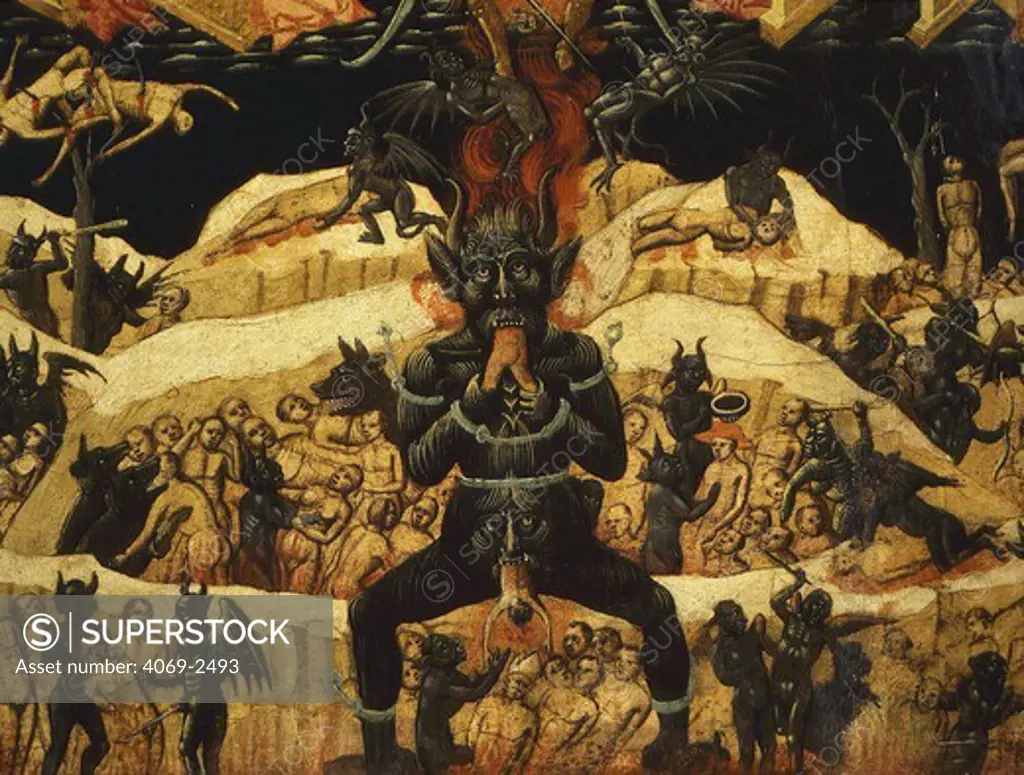 Hell, from Heaven and Hell, 15th century Bolognese School, from Church of St Petronius, Bologna, Italy (detail)