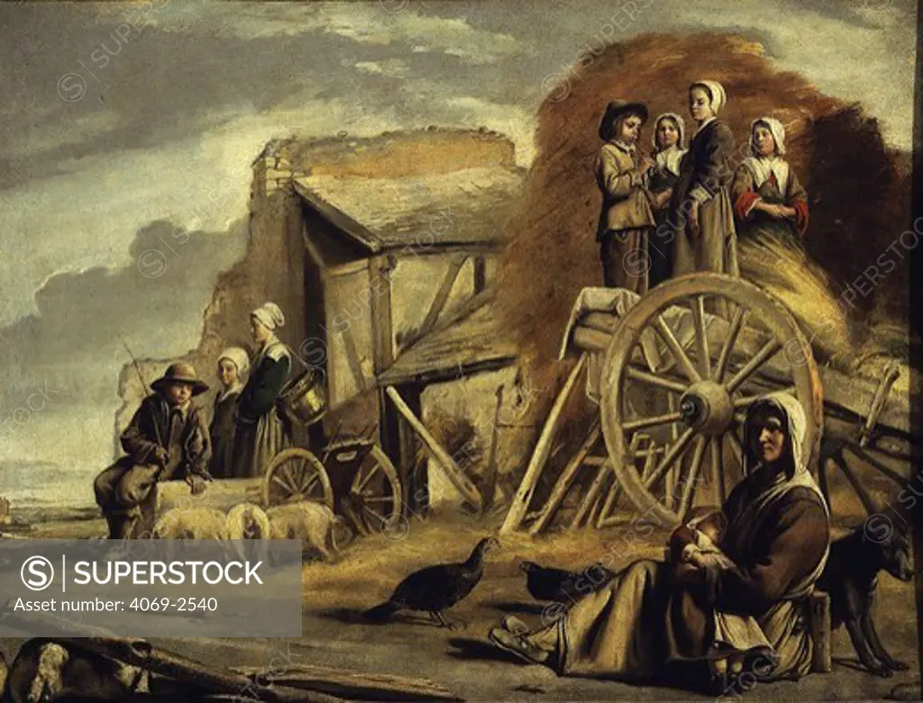 La charette (the cart) or Le retour de la fenaison (return from haymaking), 1641