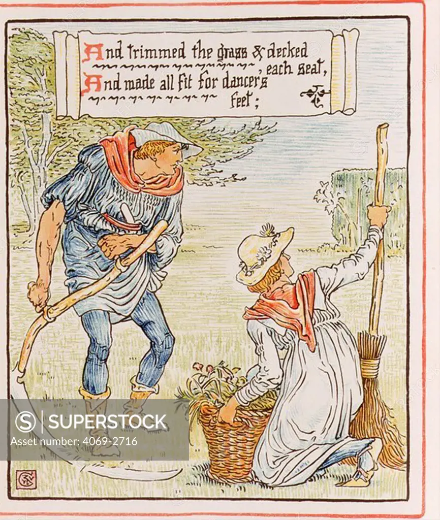 Farmers at work, from Queen Summer or The Journey of the Lily and the Rose, 1891