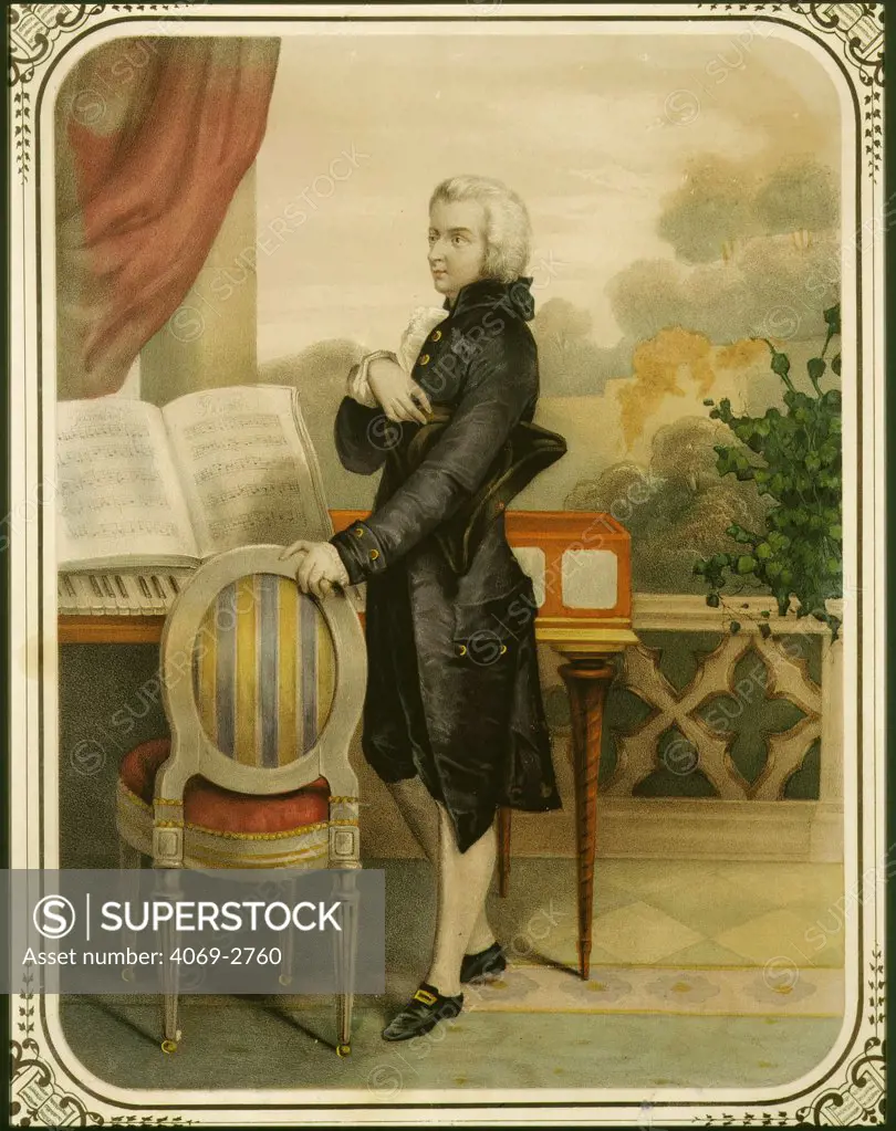 Wolfgang Amadeus MOZART, 1756-1791 Austrian composer, 19th century engraving