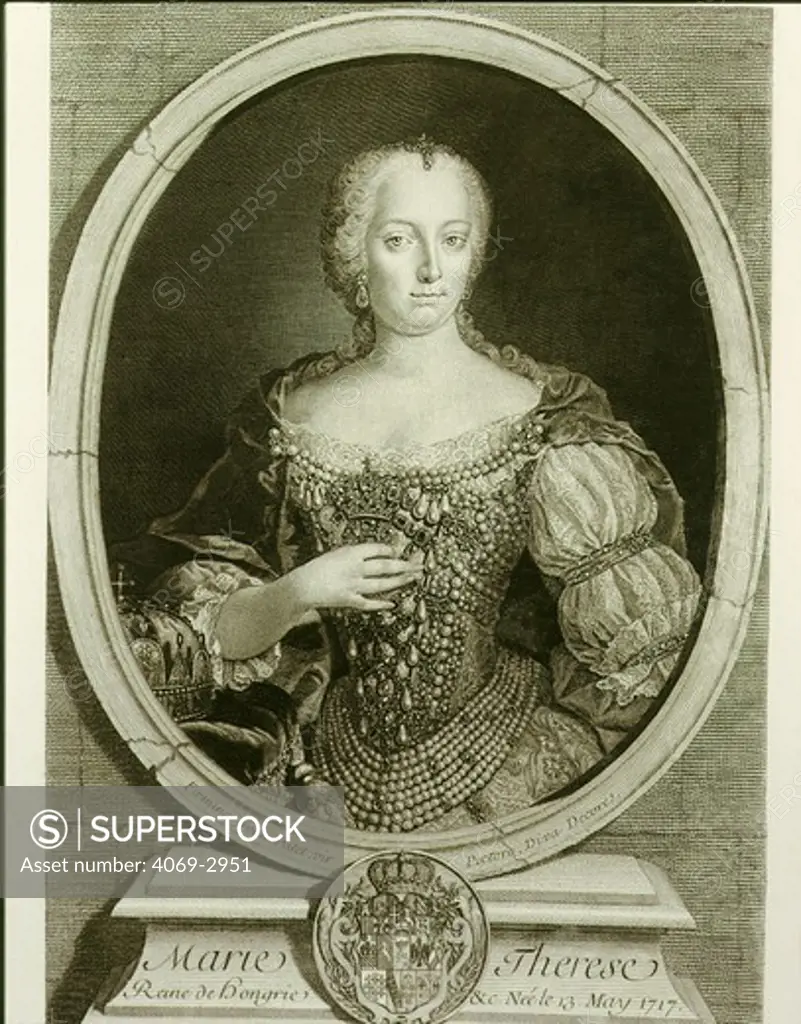 Empress MARIA Theresa of Austria, 1717-80, engraving