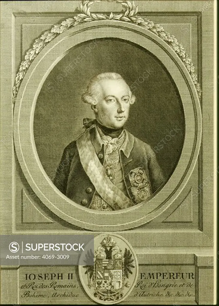 JOSEPH II, 1741-90 Emperor of Austria, 1781 engraving
