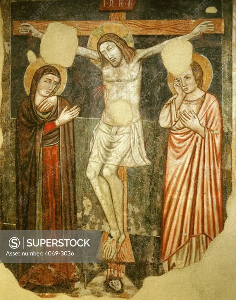 The Crucifixion, 15th century fresco