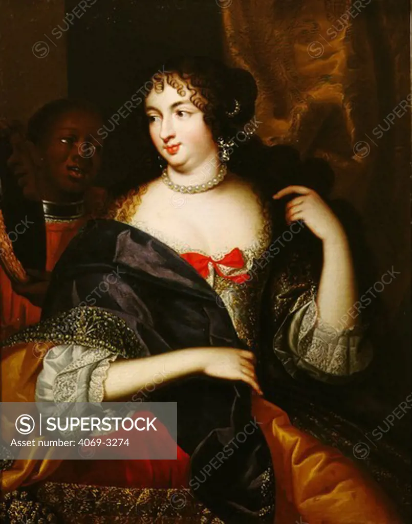Portrait of Francoise Athenais de Rochechoart, Madame de MONTESPAN (1641-1707) mistress of Louis XIV, 17th century French School