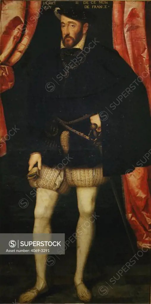 Portrait of HENRY II, 1519-59, King of France