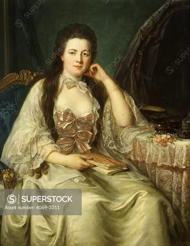 Unknown lady at her toilette