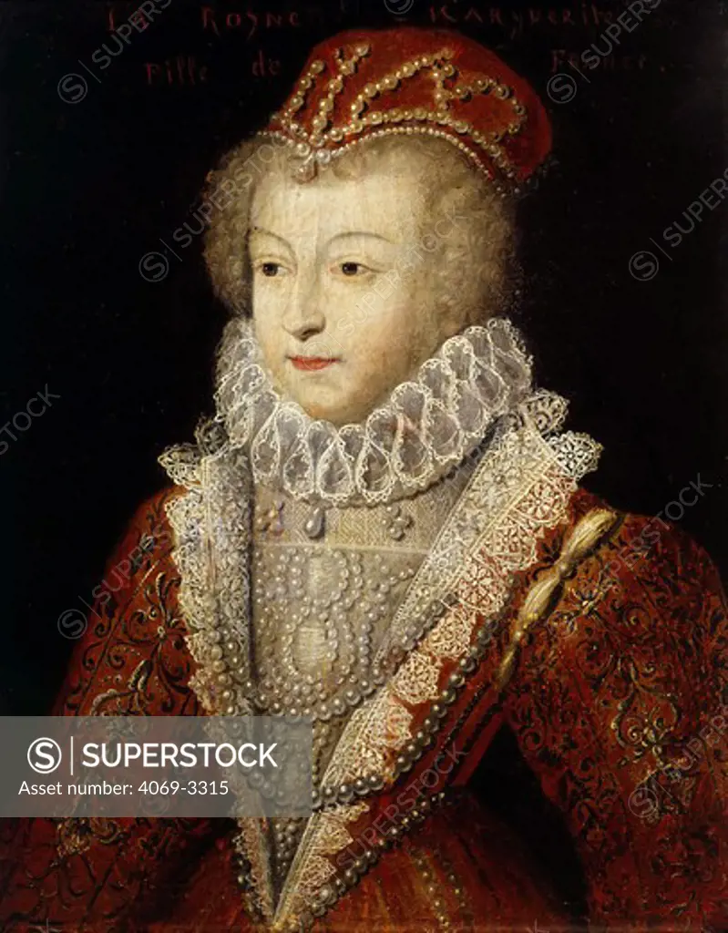 MARGARET of Valois and France, also Queen Margot, 1553-1615, sister of Henry III