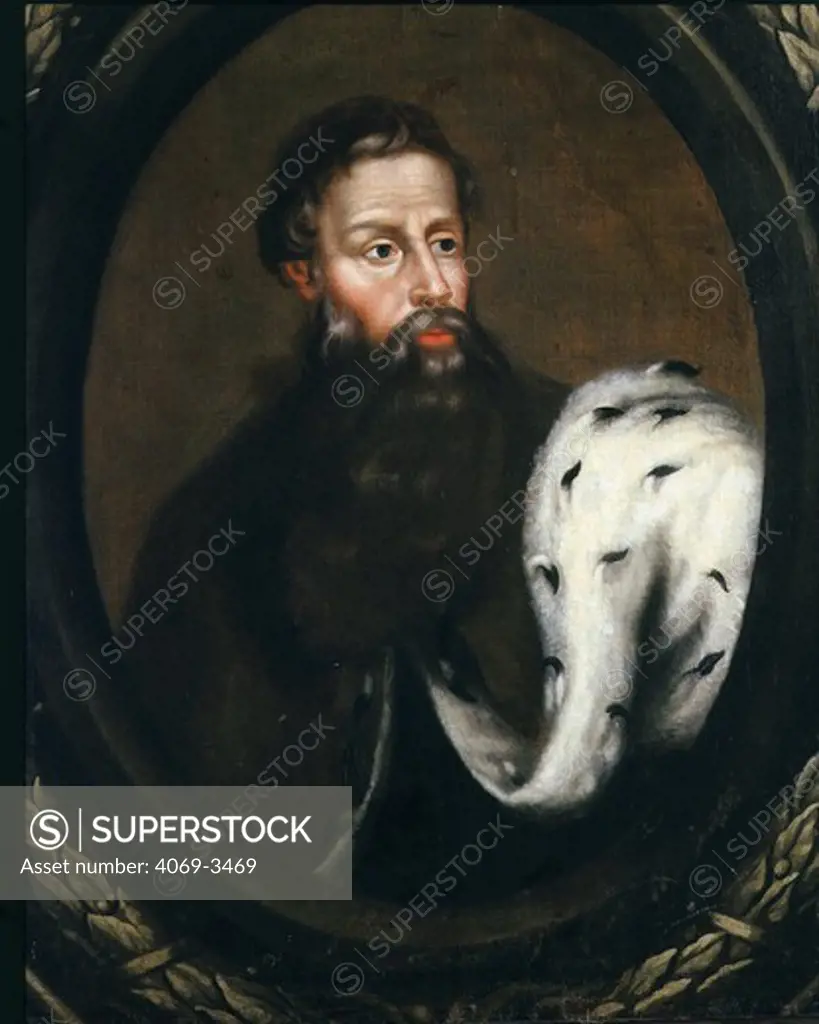 Portrait of GUSTAV Vasa, 1523-60 King of Sweden, remembered as the founder of the Swedish nation