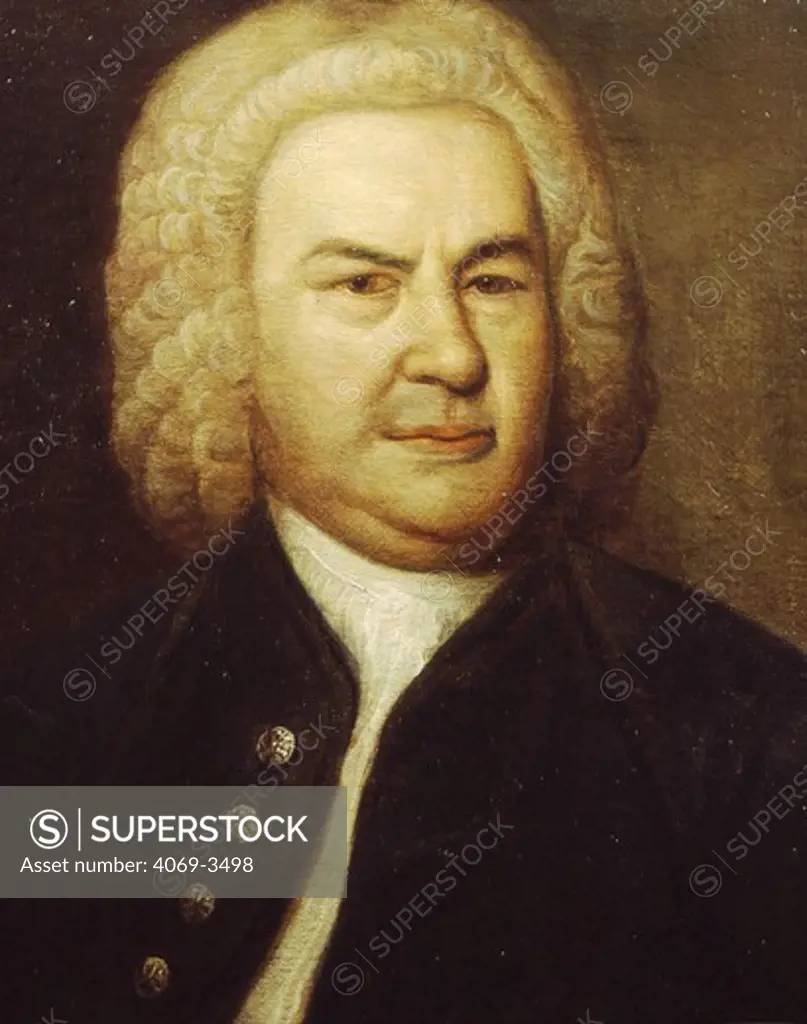 Portrait of Johann Sebastian BACH, 1685-1750, German composer