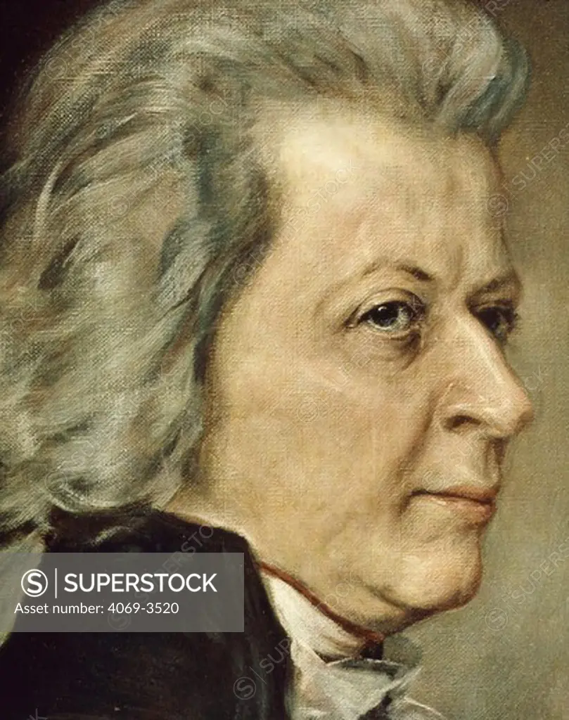 Portrait of Wolfgang Amadeus MOZART, 1756-91 Austrian composer, 19th century painting