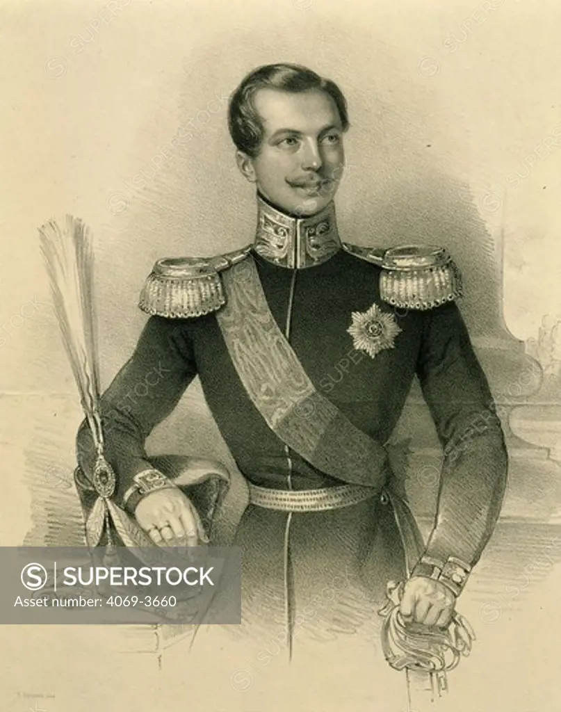 ALEXANDER II, 1818-1881, Tsar of Russia, engraving