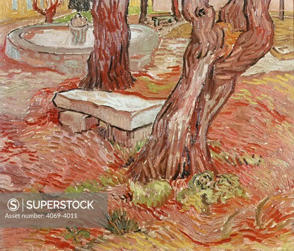 Stone bench in the garden of St Paul Hospital, Saint-Remy, 1889