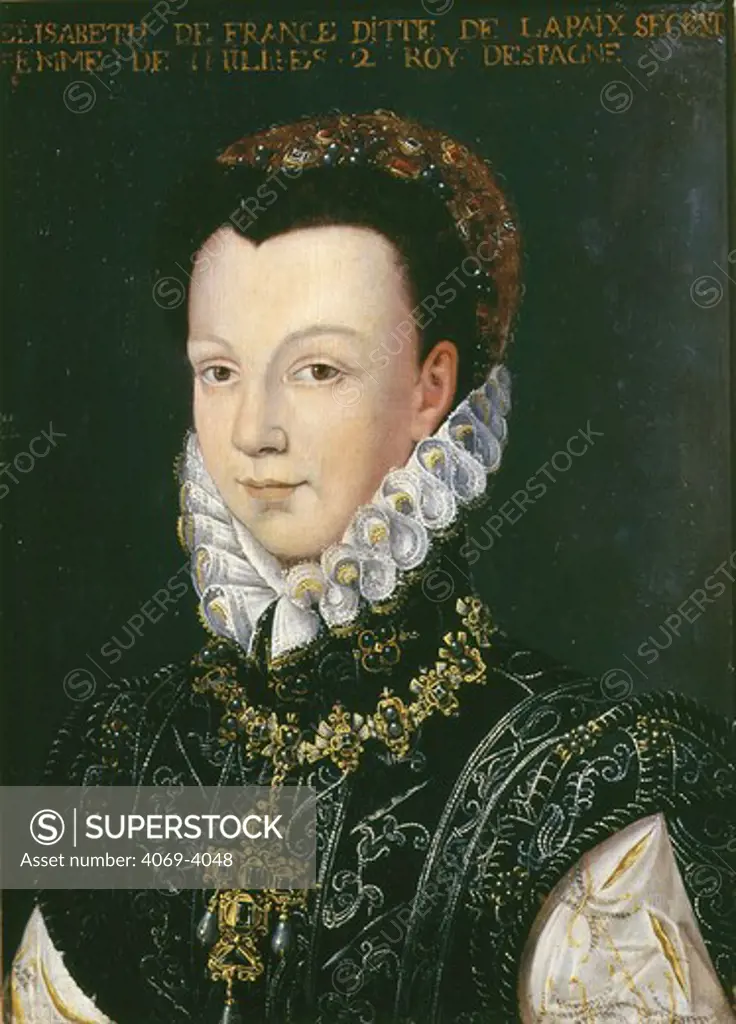 ELIZABETH of Valois of France, 1545-68 wife of Philip II, 1527-1598 King of Spain, c.1565 (MV 3197)