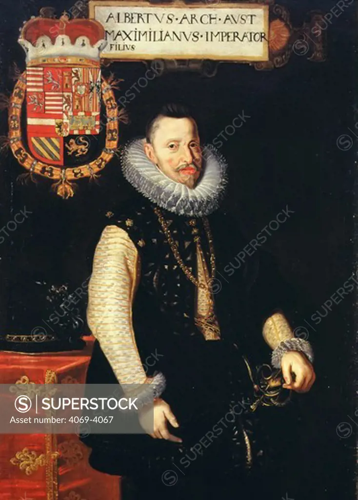 ALBERT VII 1559-1621 cardinal archduke of Austria who as governor and sovereign prince of the Low Countries ruled the Spanish Netherlands jointly with his wife Isabella, infanta of Spain, 17th century (MV 3338)
