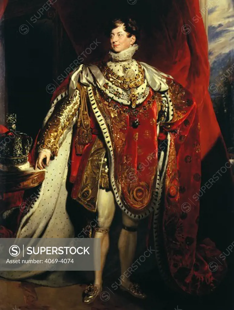King GEORGE IV of England 1762-1830, after Thomas Lawrence's painting of 1818 (MV 4673)