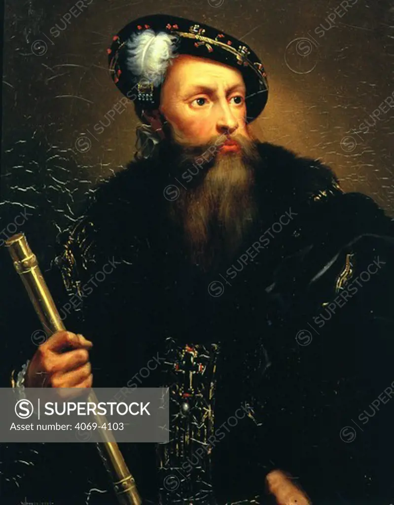 GUSTAVUS I Vasa, 1496-1560 King of Sweden : copy of a portrait in the Palais-Royal (MV 4057)