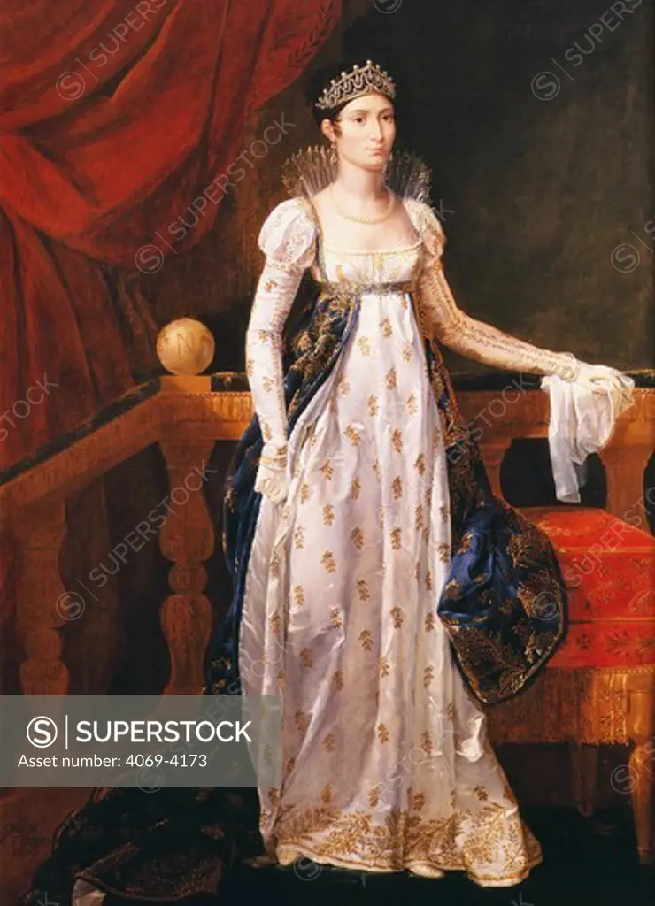 Marie-Anna Elisa BONAPARTE, 1777-1820 Corsican, Princess Baciocchi of Lucca and Piombino, Grand Duchess of Tuscany, sister of Napoleon Bonaparte (MV 4710)