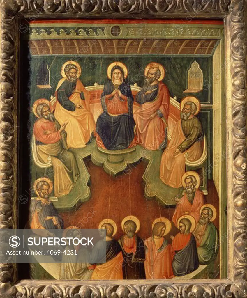 Virgin Mary with twelve Apostles