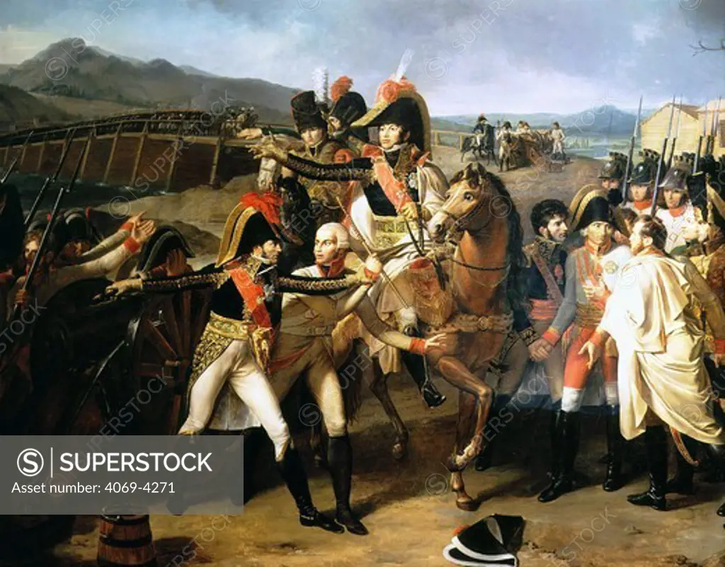 Surprise attack on Tabour bridge over Danube, Vienna, Austria, 14 November 1805 (victory of French under marshals Murat and Lannes over Austrians under Prince of Auersperg) (detail) (MV 8147)