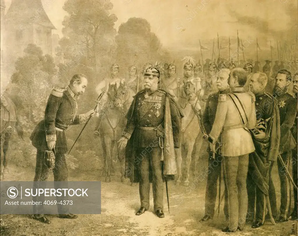 Surrender of Napoleon III, 1808-73 Emperor of France, after Battle of Sedan, 2 September 1870 (Austrian victory over French