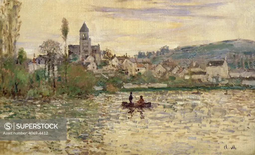 La Seine  Vtheuil, River Seine at Vetheuil, France, 1879-82