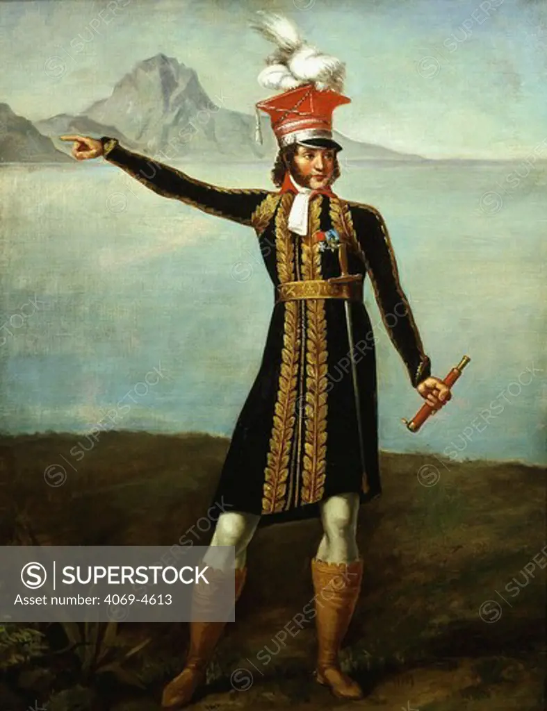 Joachim MURAT, 1767-1815 King of Naples and marshal to Napoleon, before the Bay of Naples, Italy