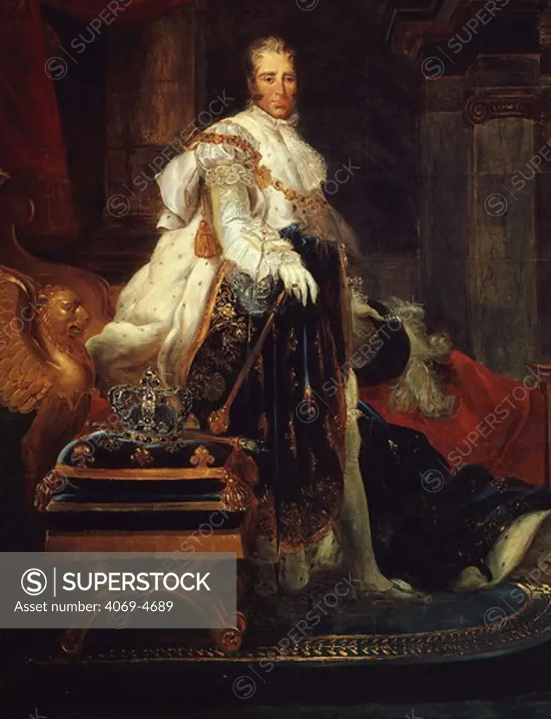 CHARLES X, 1757-1836 King of France, in coronation robes, 19th century