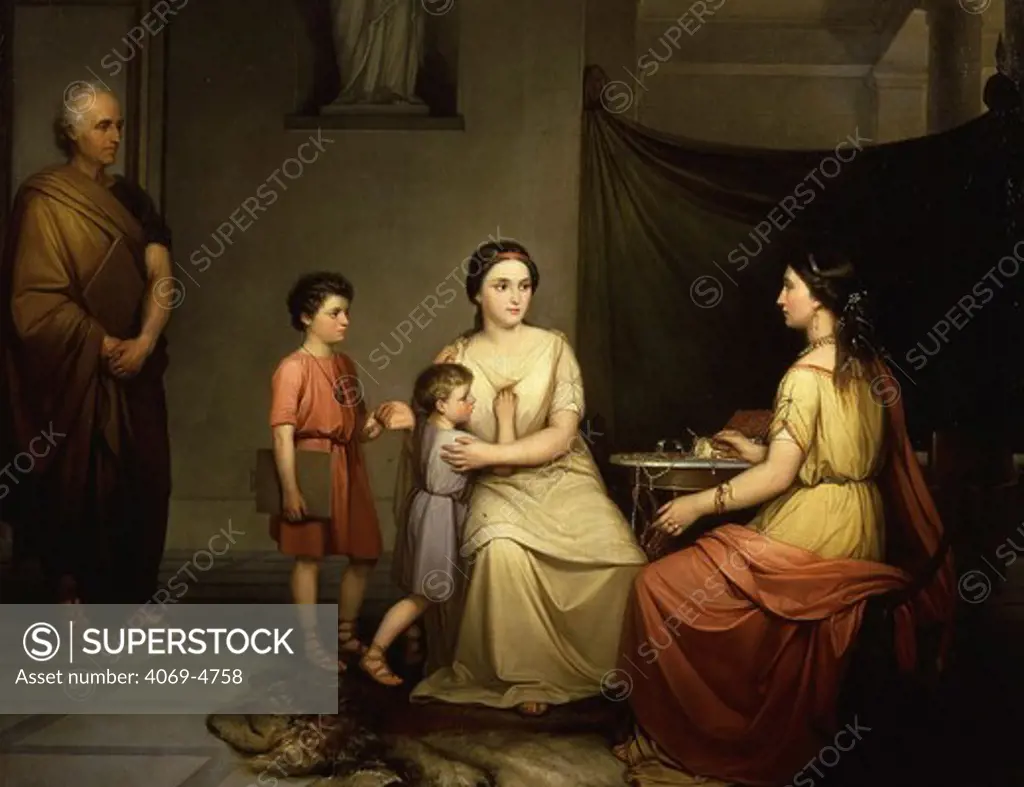 CORNELIA, daughter of Scipio Africanus, with her children, the Gracchi (Roman heroine and exemplary mother)