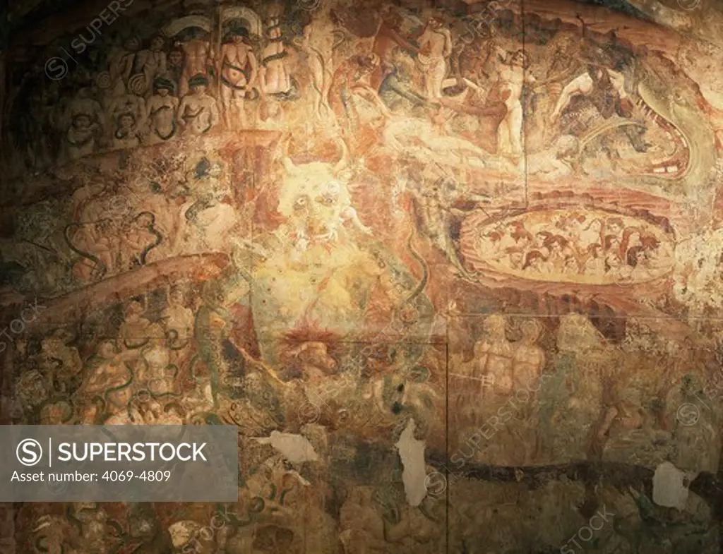 Hell, fresco, interior of Camposanto Monumentale (monumental churchyard), Pisa, Italy
