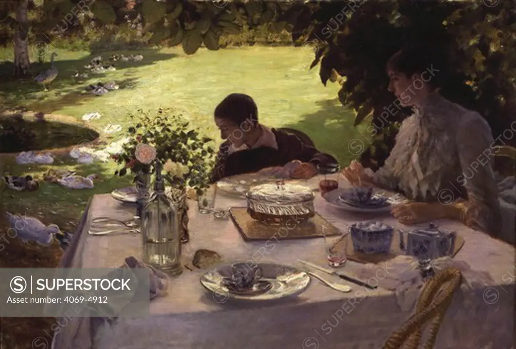 Breakfast in the garden, 1884