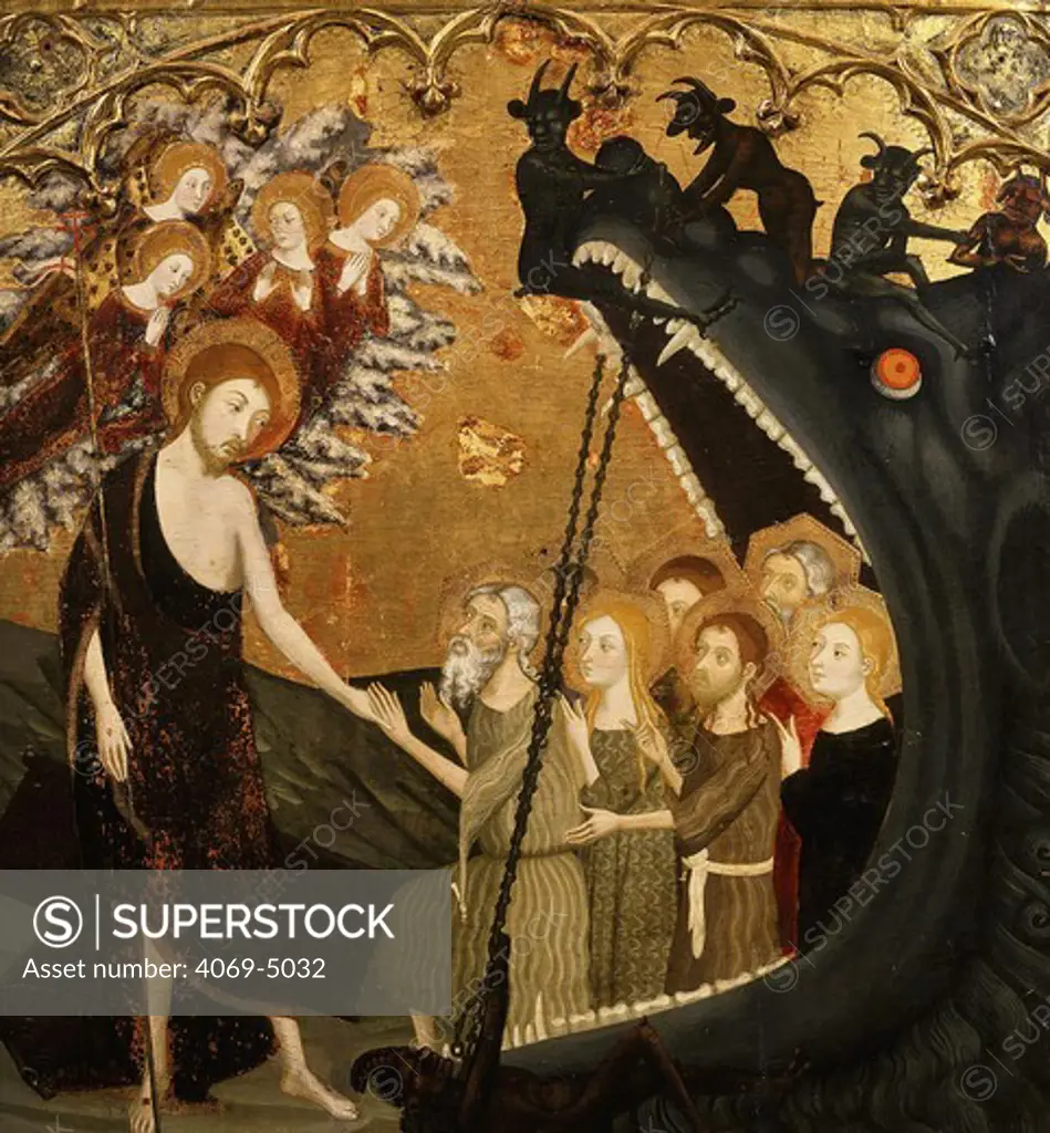 Descent into Hell, from Altarpiece of the Holy Sepulchre, 1381-82 (detail)