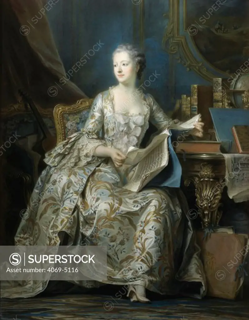 Jeanne Antoinette Poisson, Marquise de POMPADOUR, 1722-64 French, mistress of Louis XV and patron of literature and the arts, pastel