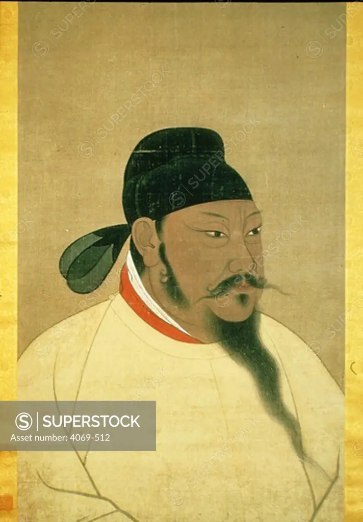 Emperor T'ai Tsung, 598-649, reigned 626-649, Tang Dynasty, China