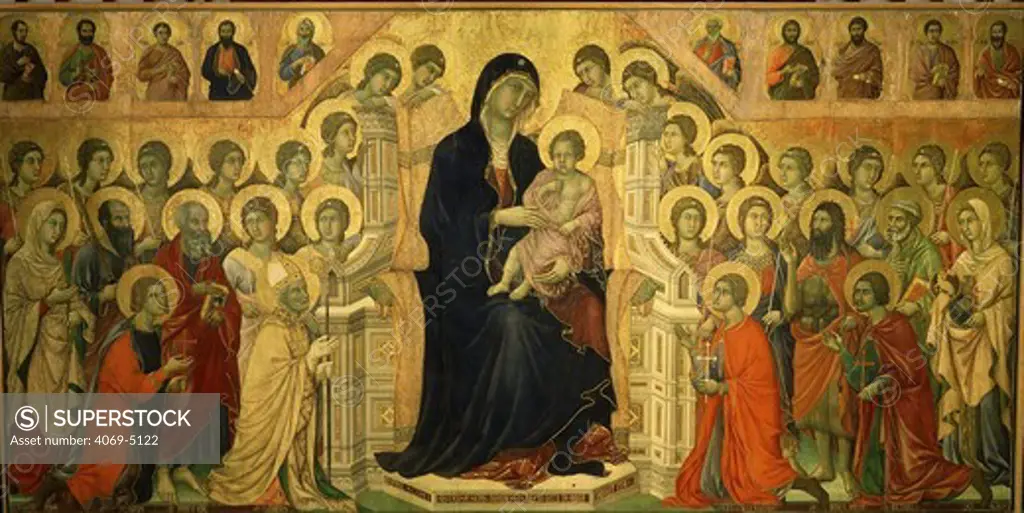 La Maesta (Majesty), painted 1308 for high altar of duomo (cathedral), Siena