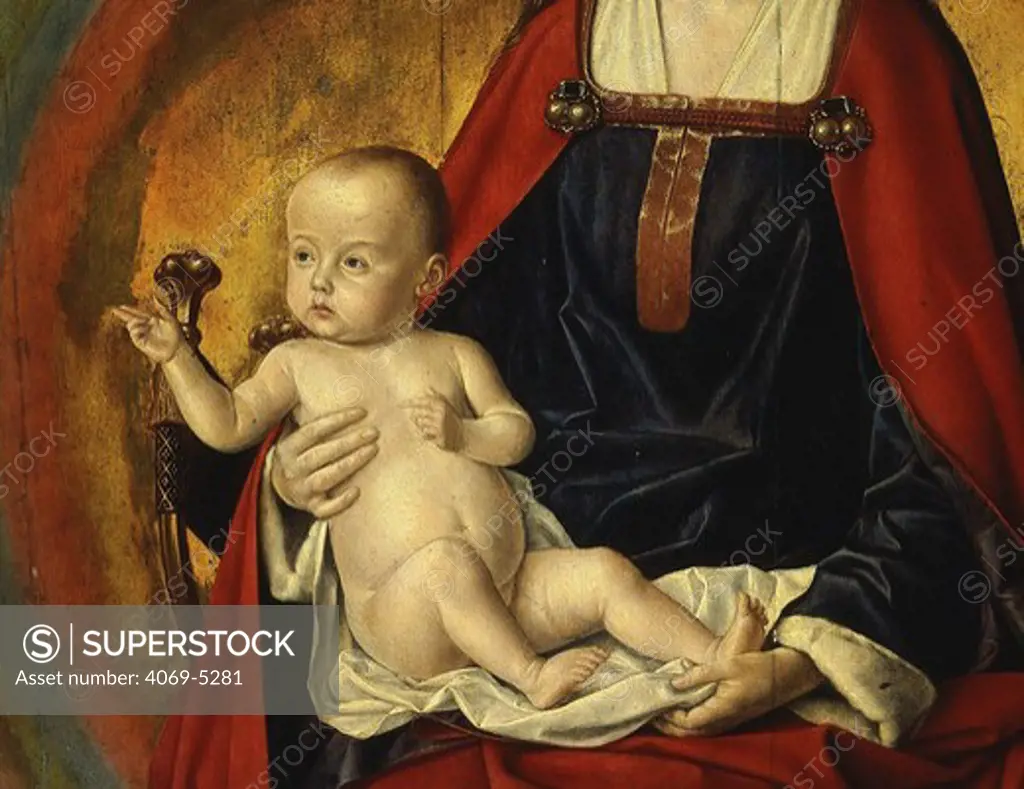 Infant Christ, from Bourbon Altarpiece, late 15th century (detail)