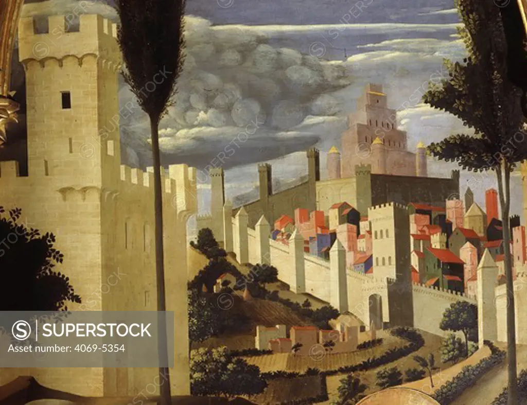 Jerusalem, from Deposition of Christ, 1435, from Holy Trinity altarpiece (detail)